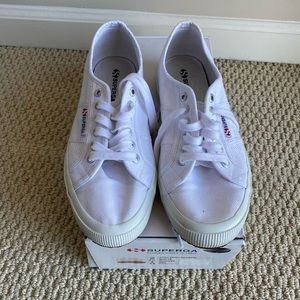 Superga canvas white sneakers size 40
